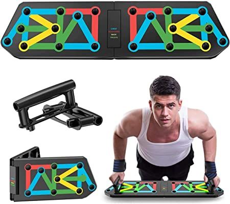 Foldable 16 in 1 Push Up Rackboard Train Gym Fitness System Workout Exercise Stand Body Training, Push Up Board