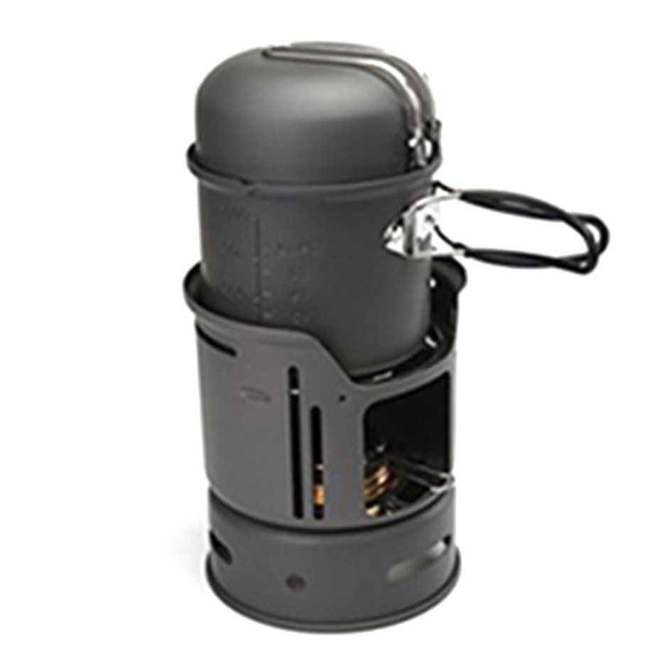 ALOCS Camping Pot 7-piece Camping Pot Set For 1-2 Persons For Self-driving Tour CW-C01 Durable Camping Pot-silver