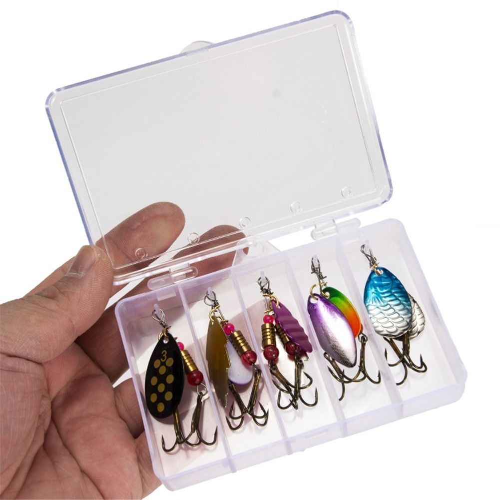 10pcs/lot Fishing Spinner With Storage Box Fishing Wobbler Hard Baits Spinnerbait Artificial With Box