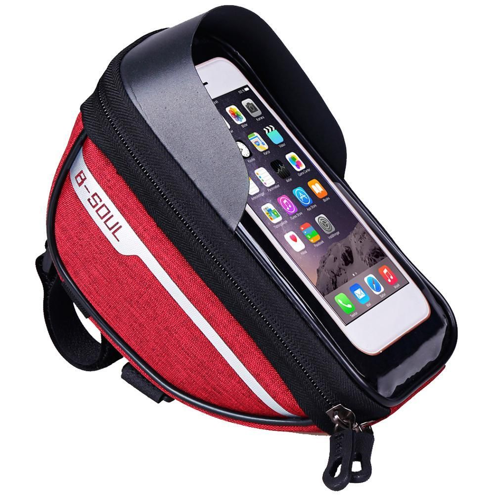 Polyester Mountain Bike Waterproof Bag Touchscreen Cell Phone Stand Pannier