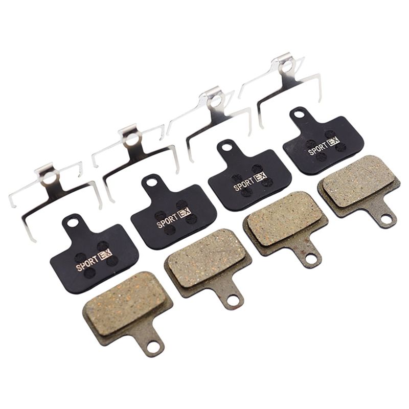 TWEXQNY 4 Pairs Sport EX, Bicycle Disc Brake Pads for AVID DB Elixir, SRAM LEVEL TL & T, Red Force ETap AXS