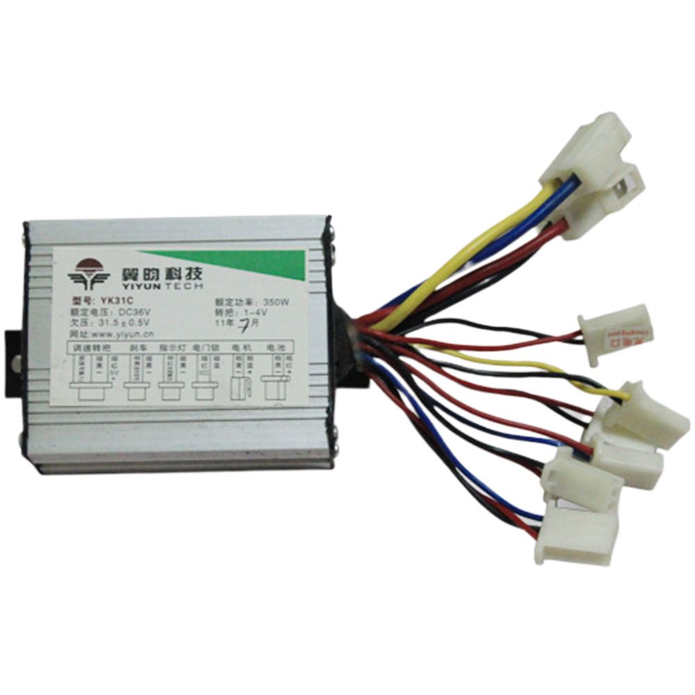 Yfashion Electric Scooter Motor Brush Speed Controller 24V 350W For Vehicle ycle Bike Electric Bike Accessories