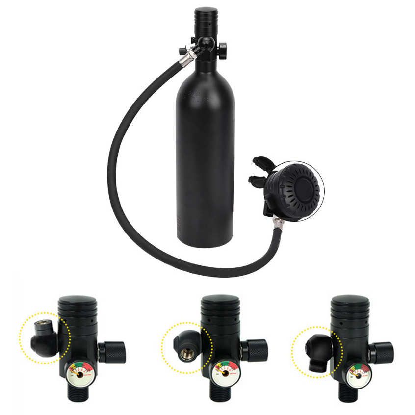 S400+ Aviation Aluminum Scuba Diving Valve Set + Snorkeling Refill Adapter Dive Equiment