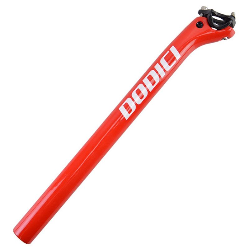 DODICI Bicycle Seatpost Seat Posts Carbon Seatpost Road Mtb 3K Gloss Seatpost Offset Seat Post -Red
