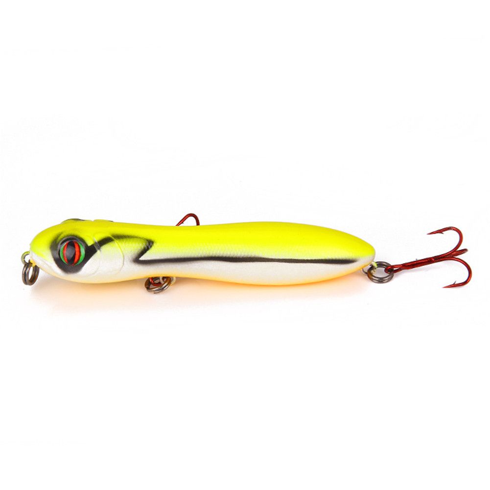 10.5cm/16.1g Snake Head Pencil Bait Fishing Lure Floating Crankbait 3D Eyes Plastic Bait
