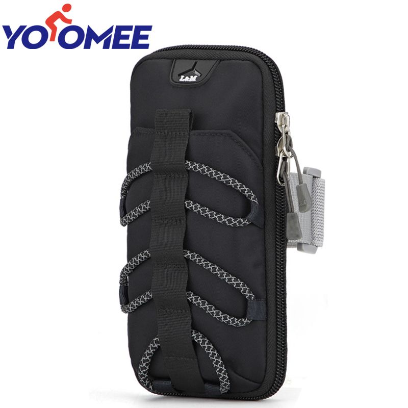 Yoomee Sports Running Arm Bag Waterproof Luminous Jogging Cell Mobile Phone Pouch Case Bag Hiking Fitness Card Earphone Holder Pouch