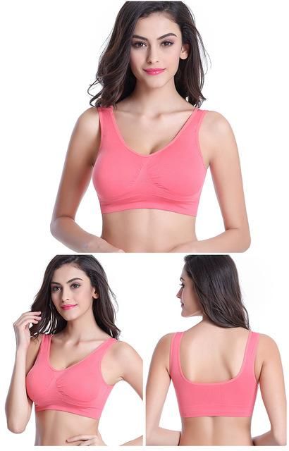 Imported Vest Cotton Fitness Sports Yoga Gym Stretch Bra Push Up Breathable Bras For Women