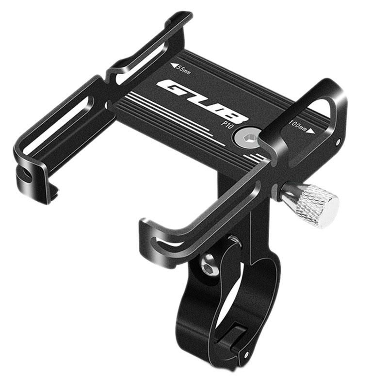 Aluminium Alloy Bike Phone Holder Motorcycle Handlebar Mount Handle Phone Support for 3.5-6.2 Inch Smartphone