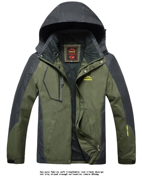 WEST BIKING Men Winter Waterproof Windproof Hooded Jacket Outdoor Sport Warm Large Size Hiking Cycling Mountain Climbing Jacket