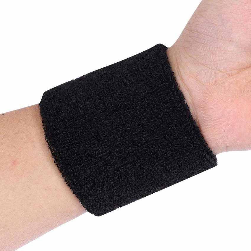 Cotton Breathable Sport Sweatband Hand Band Sweat Wrist Support Wri and Br e Wraps Guards Sprain Forearm Carpal Protection