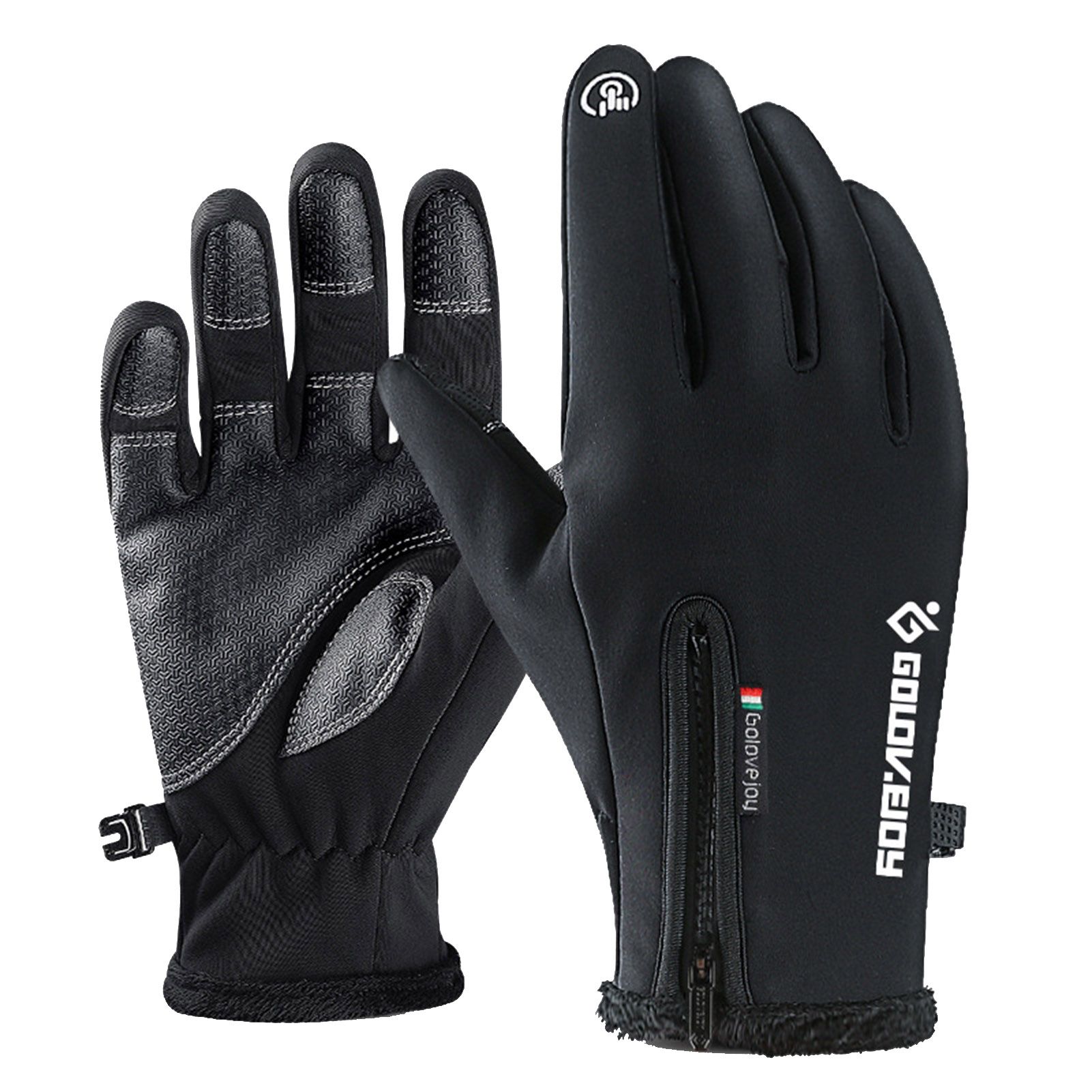 Black & M Cycling-Gloves Full Finger Road Bike Thermal Mittens Touchscreen Winter Warm-Gloves Mountain Riding Workout Motorcycle Running for Men Women
