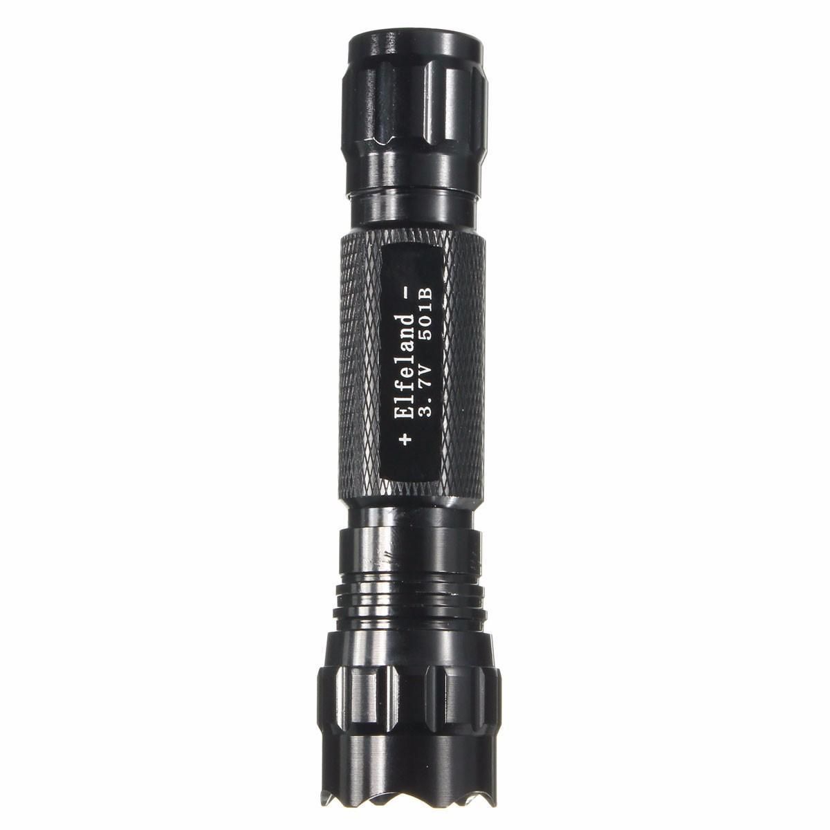 Elfeland 5W LED WF-501B Red Green UV Light Flashlight Torch Lamp+2x18650+C(null)