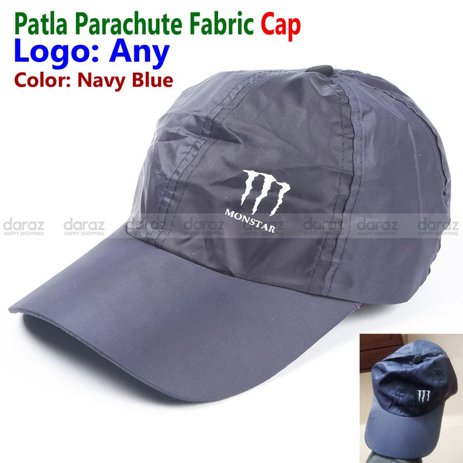 Parachute Fabric Caps and Hats Sports Item for Men and Women Navy Blue Color