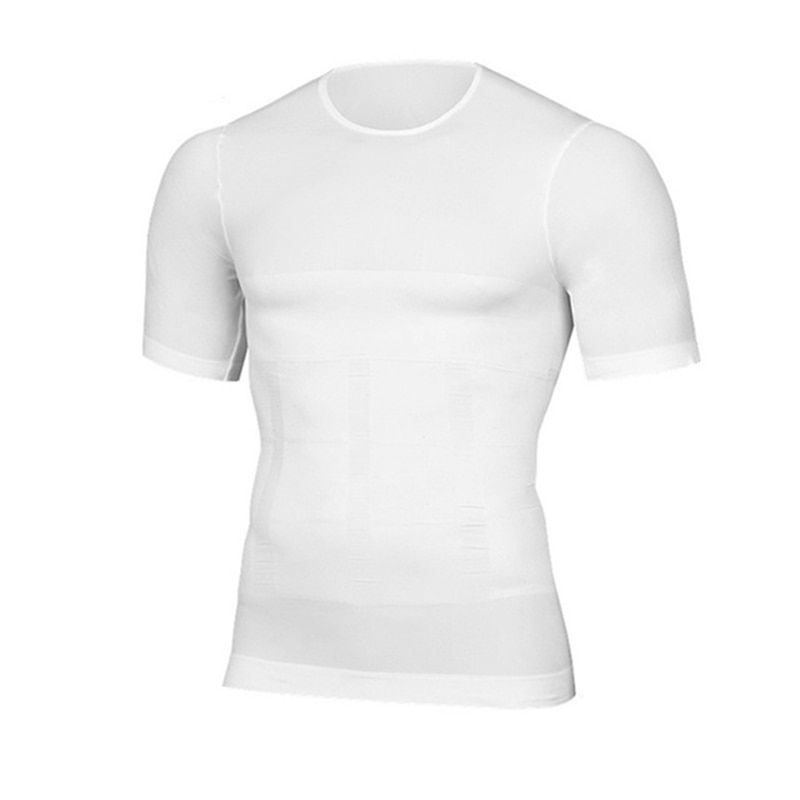 2020 Fitness Men Body Toning T-Shirt Body Shaper Corrective sture Shirt Slimming Belt Belly Abdomen Fat Burning Compression