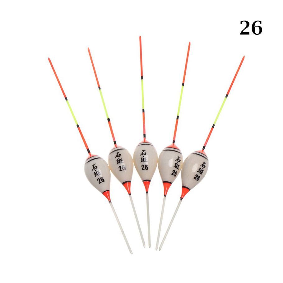5Pcs/Set 23 Sizes Exquisite Durable Balsa Wood Floats Shallow Floating Long Tail Float Outdoor Fishing Accessories
