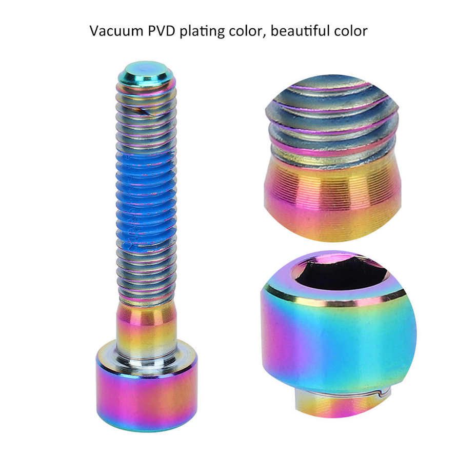 Bike Stem Screw Mountain Titanium Alloy Road Bicycle Headset Cover Lengthen Fixed Colorful