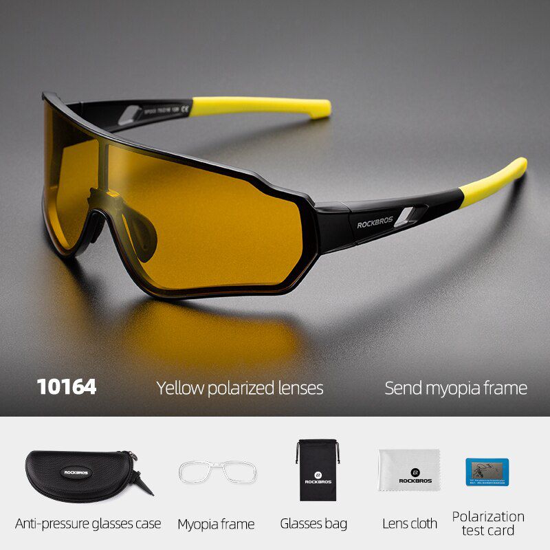 RockBros Polarized Cycling Glasses Cycling Sunglasses Outdoor Sport Road Bike MTB Men's Glasses TR90 Goggles Eyewear 5 Lens