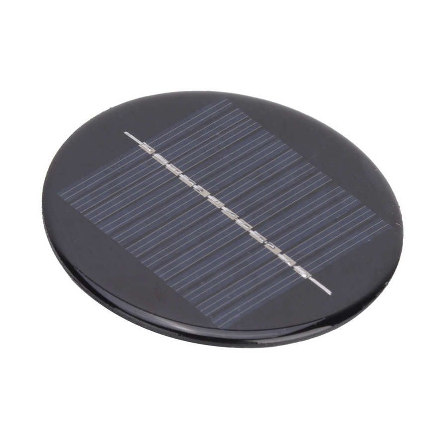 Polycrystalline Solar Panel 4PCS 6V 80MM Diameter Round Portable Stable Efficient Silicon Cell
