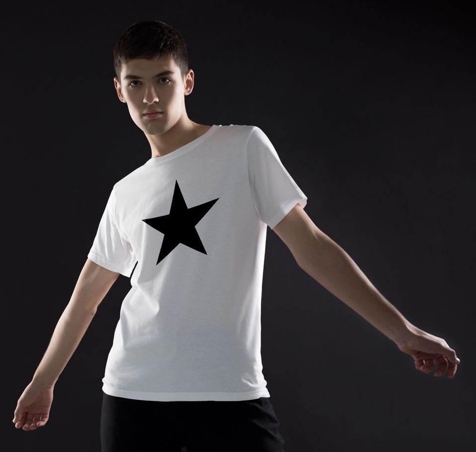 Star Design Comfortable Jersey Tshirt