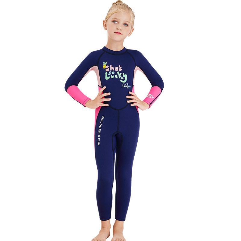 New 2.5mm Jellyfish Neoprene Wetsuit Kids Warm Wetsuit Swimsuit Girl Long Sleeve Surfing Swimsuit Girl Swimsuit Wetsuit