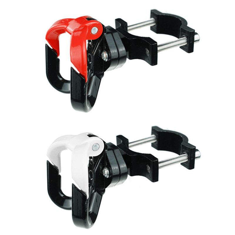 2x Electric Scooter Aluminum Bags Double Hook for Ninebot Max G30 Scooter Hanger Gadget Claw Red & White + Black