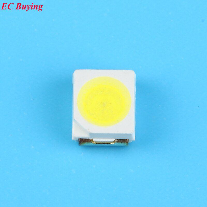 500pcs Ultra Bright 3528 LED SMD White Chip Sur Mount 20mA 7-8LM Light-Emitting Diode LED 1210 SMT Bead Lamp Light