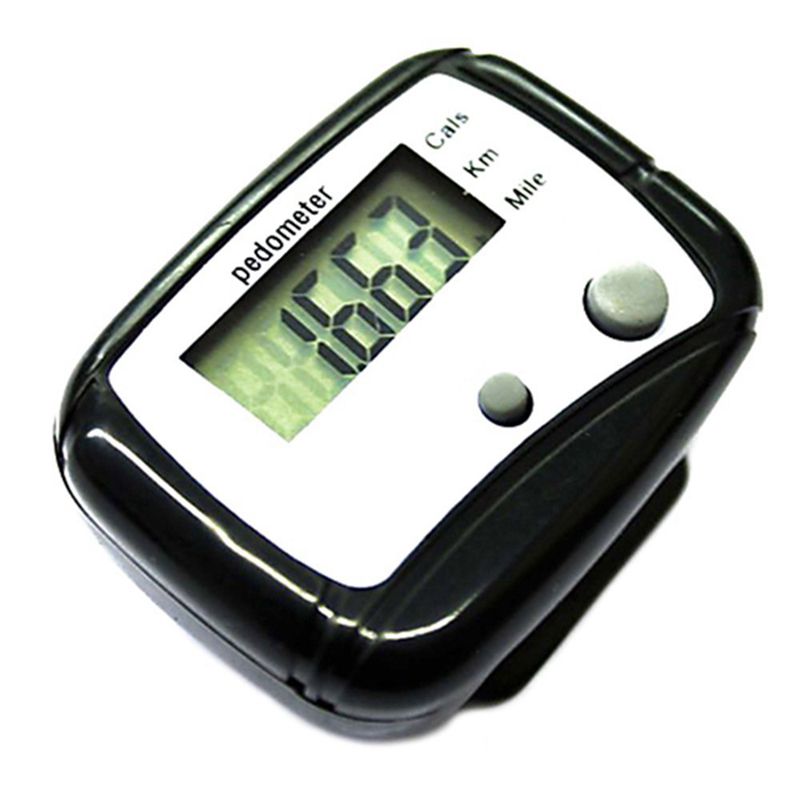 Digital LCD Pedometer Pocket Counter Walking Black