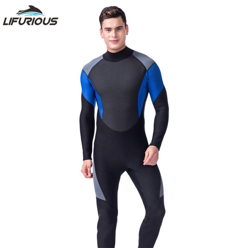 New LIIOUS Brand Soft Neoprene Dive Wetsuit Men Diving Suit Full Body Jumpsuits Breathable Spearfishing Surfing Swimwear