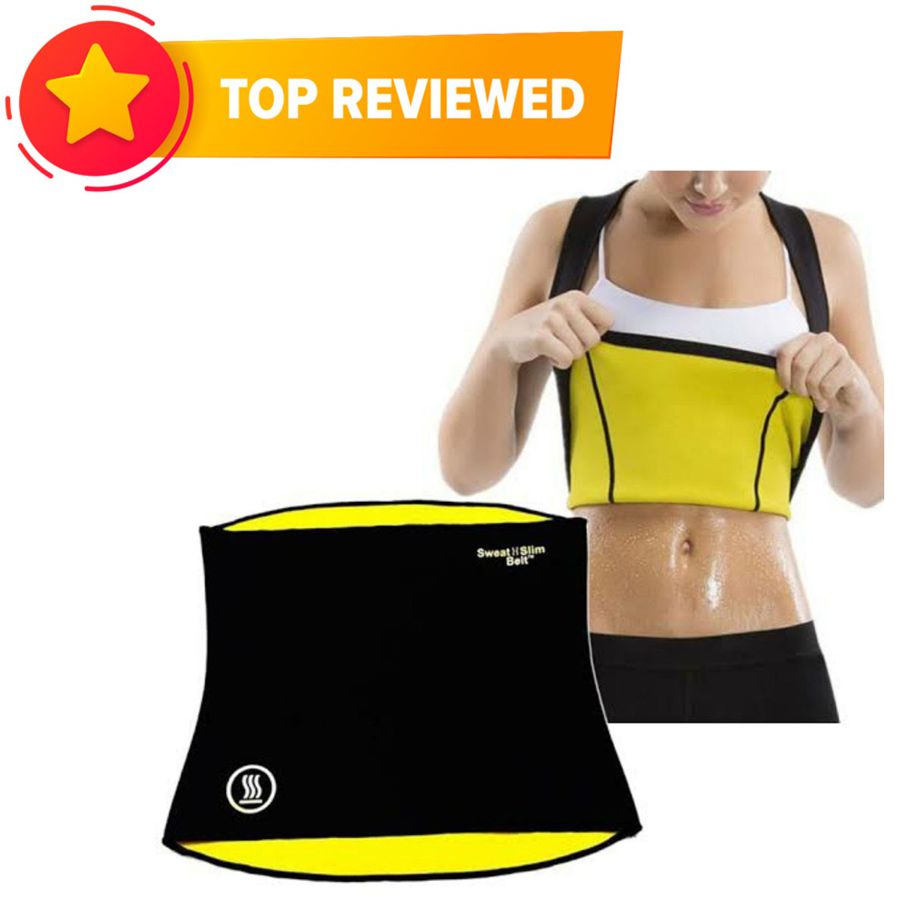 Sweat Slim Belt Plus - Black and Yellow