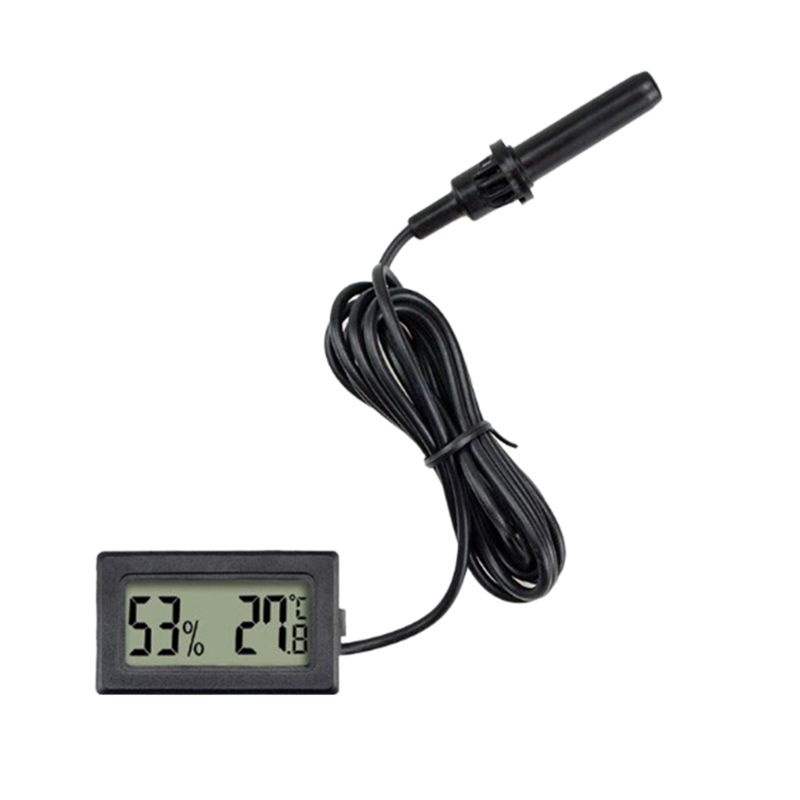 TP200 LCD Digital Thermo-Hygrometer Temperature Humidity Meter Tester Sensor Hygrometer Temp Gauge Monitor,Black
