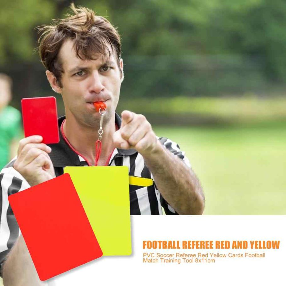 Football Red And Yellow Cards Record Soccer Games Referee ool Equipment