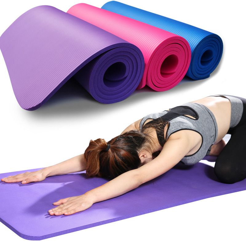 Non Slip Yoga and Exercise 8mm Foam & Rubber Mat-Multi Color