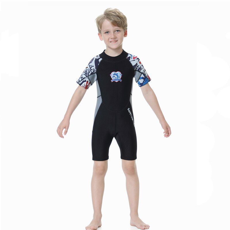 2.5mm Neoprene Children Black Wetsuits Boys Surfing Underwater Scuba Swimsuits Diving Suit For Girls Jellyfish Swimwear S-4XL