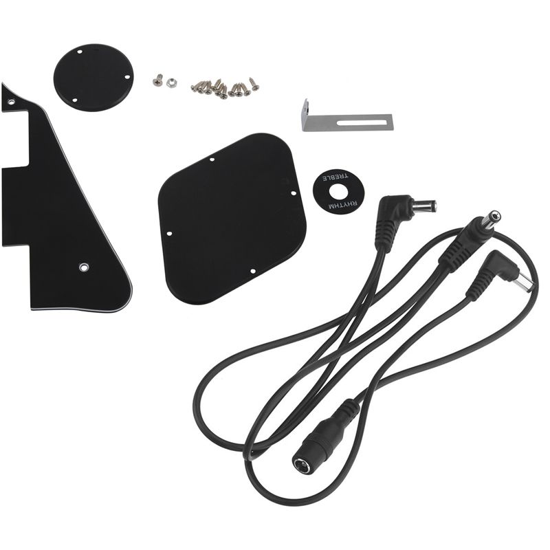 Pickguard /Cavity /Switch Covers/Pickup Selector Plate /Bracket/Screws with 5 Guitar Effect Pedal 9V Power Supply Cable