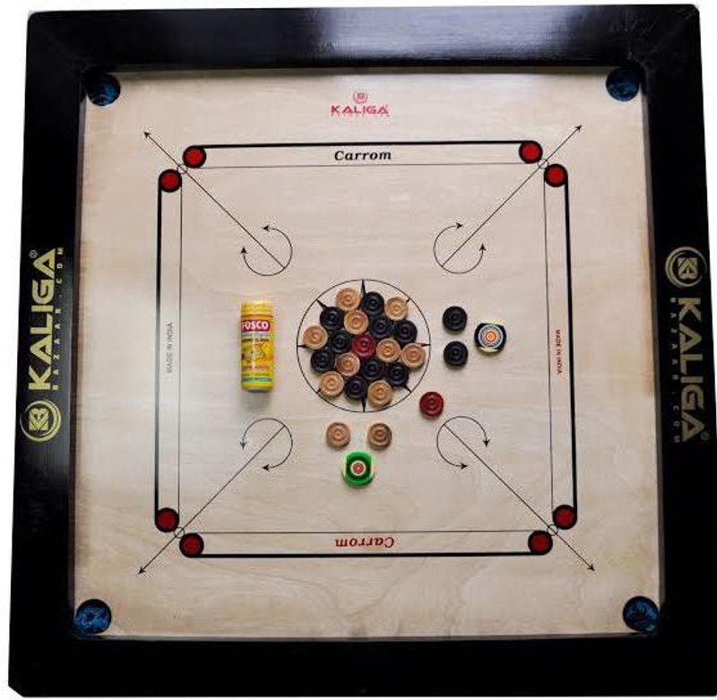 BET Caromwh45 24 cm Carrom Board  (Brown, Black)