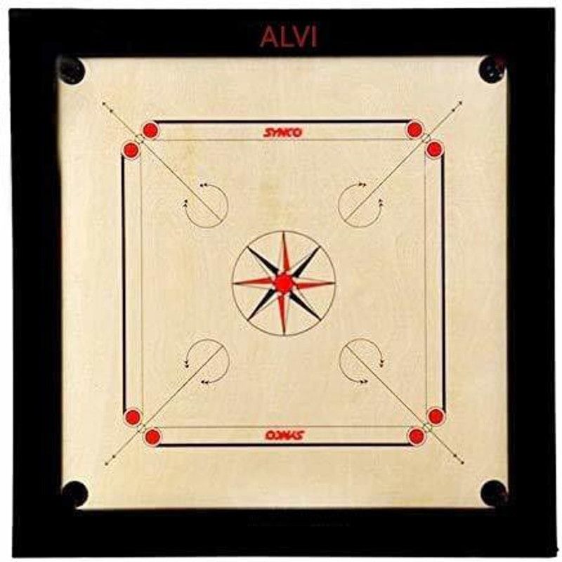 Alvi Wooden 36 Inch Full Size Carrom Board for Man and Women with Coins Carrom 3 In 3 cm Carrom Board  (Brown)