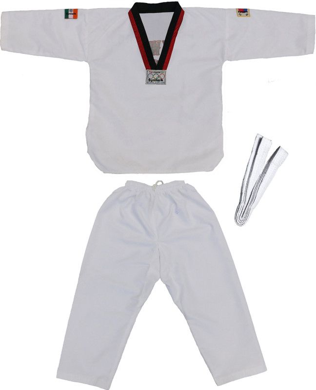 Synlark Taekwondo Unisex Uniform with White Belt Martial Art Uniform
