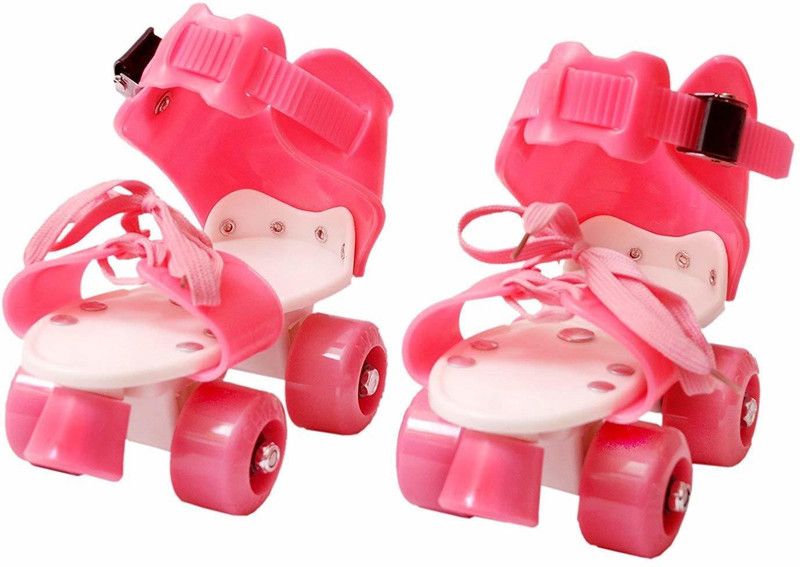 Anvi Pro Lite Roller Skates Shoes Quad Roller Skates - Size 16-22 UK  (Pink)