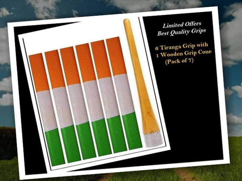 Krullers 6 Tiranga Grip with 1 Wooden Grip Cone Super Tacky (Pack of 7) Super Tacky  (Pack of 7)