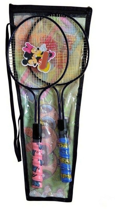 vipson Medium Double Rod Light Weight Youth Badminton Racquet Pair For Kids 3 To 8 Years Multicolor Strung Badminton Racquet  (Pack of: 2, 350 g)