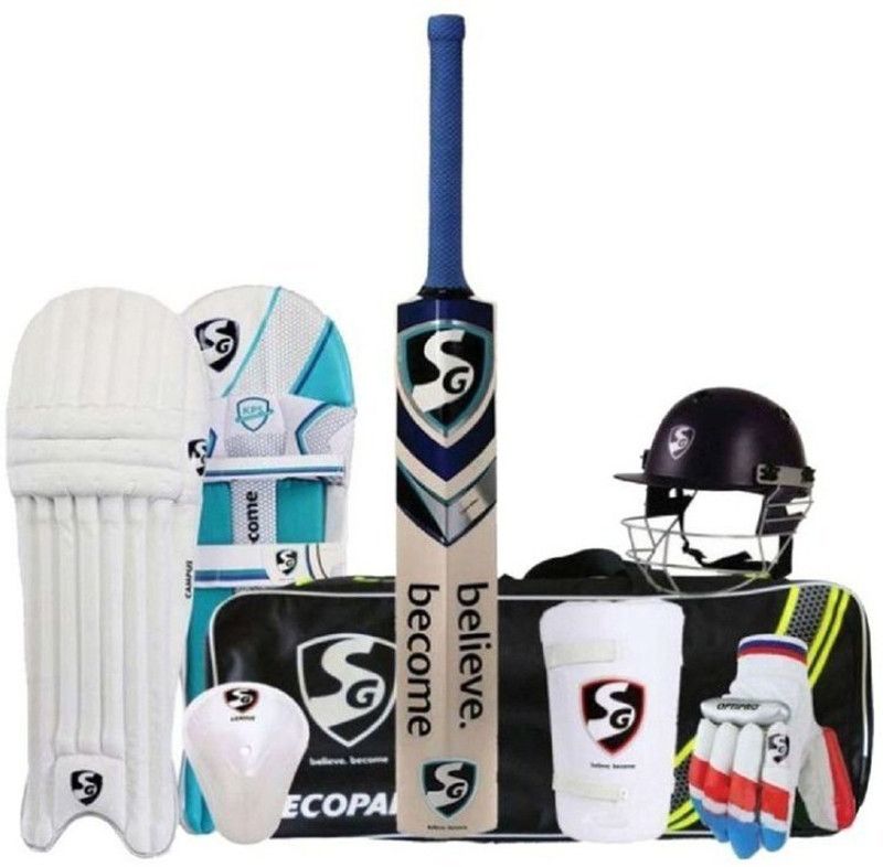 SG Economy Cricket Set With Helmet Cricket Kit  (Bat Size: 4 (Age Group 9 - 11 Years))
