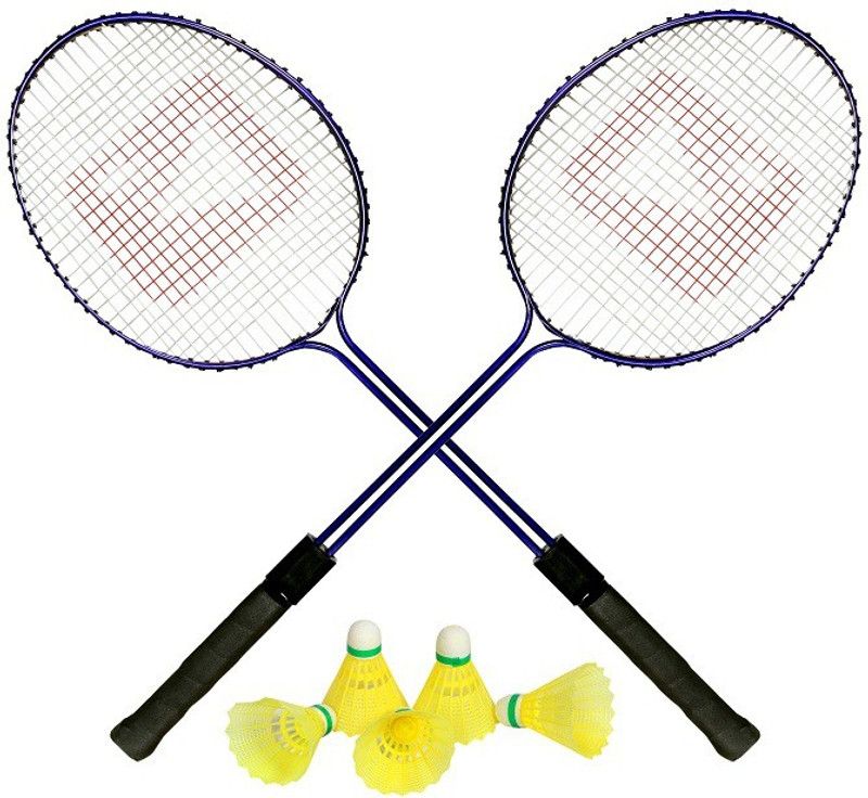 AVON STAR GALLERY Badminton Steel Racket with 5 Shuttlecock Badminton Kit