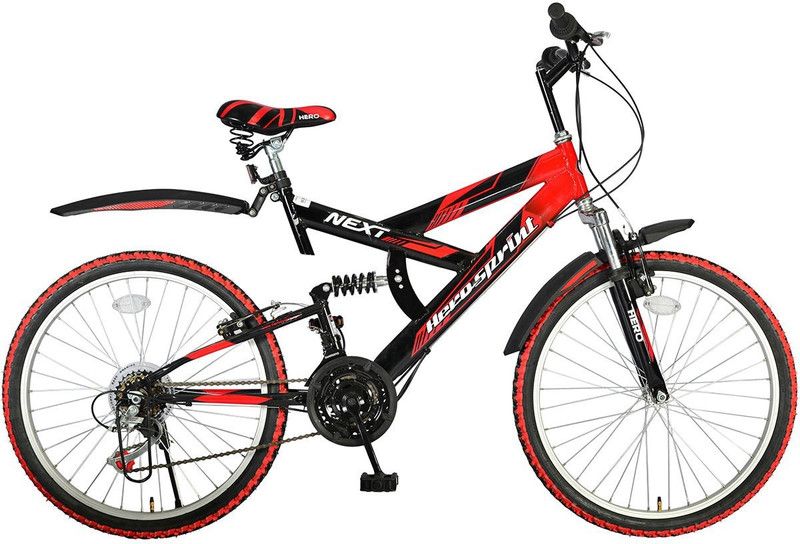 HERO Next 24T 18 Speed Sprint 24 T Mountain Cycle  (18 Gear, Red, Black)