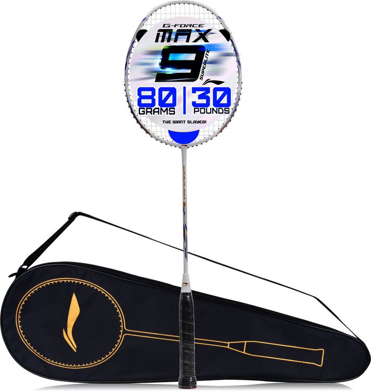 LI-NING G-Force Superlite Max 9 White, Purple Strung Badminton Racquet  (Pack of: 1, 80 g)