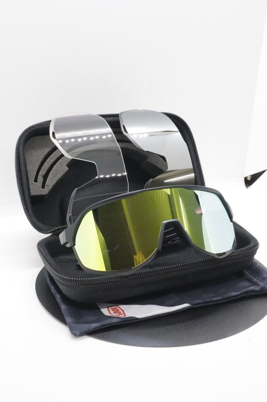 AutoPowerz 100% Goggle Black include Extra 2 Lens Cycling Goggles  (Black)