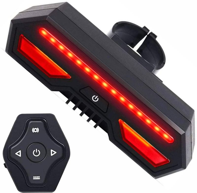 Protos India.Net Cycle Indicator Light Bike Rear Light Safety USB Charging Waterproof (Black) LED Rear Break Light  (Black)
