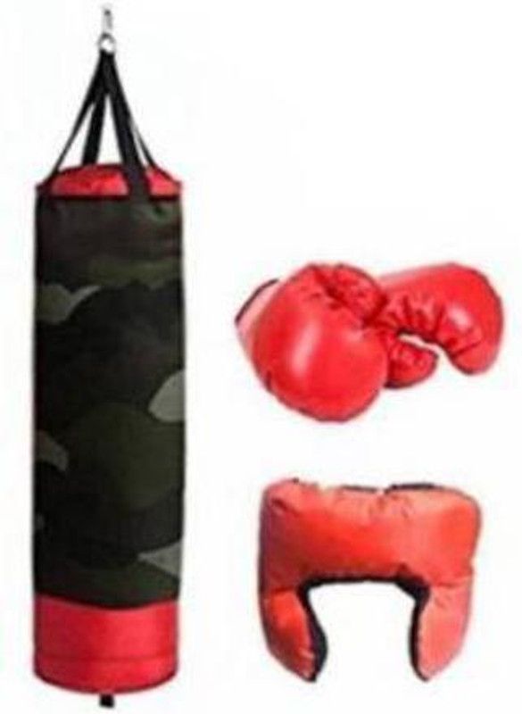 Just97 Boxing Kit for Baby, Kids Punching Bag, Pair of Gloves and Headgear (Army) Boxing Kit Boxing Kit Boxing Kit