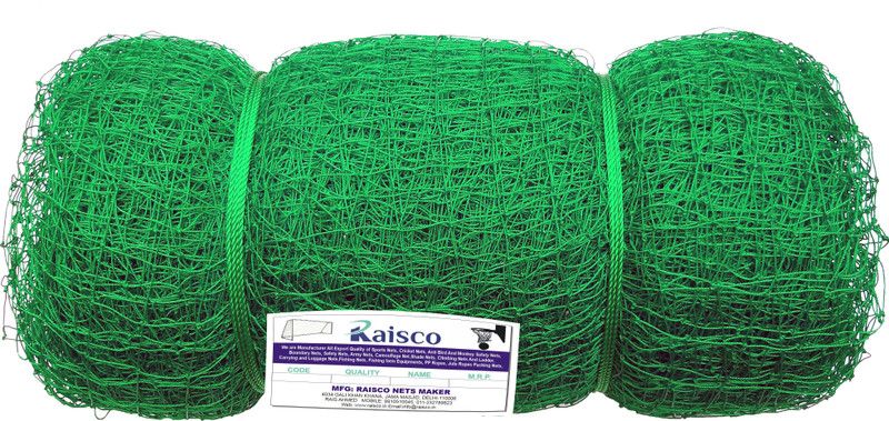 RAISCO Nylon 10x100 Feet Ground Boundary And Practice Cricket Net  (Green)