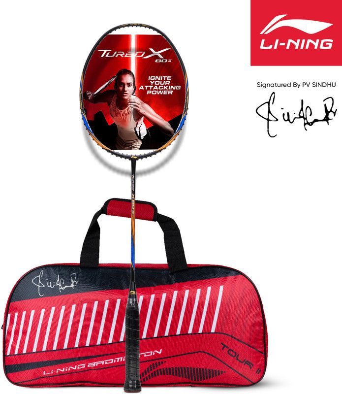 LI-NING Turbo X III Strung Badminton Racket & Tour II Kit Bag Badminton Kit