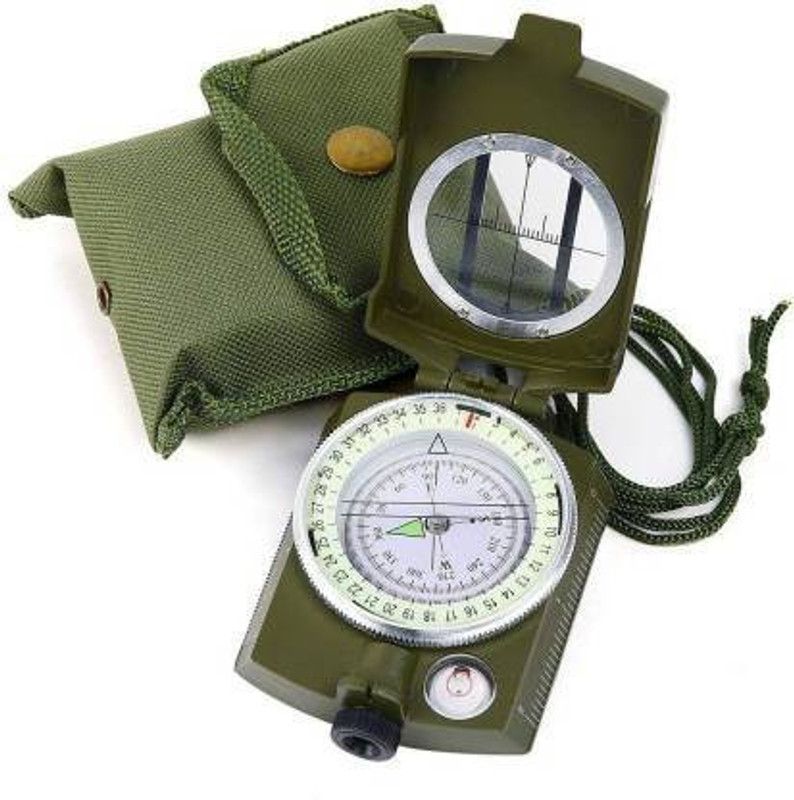 Explorer ™ Waterproof Army Metal Lensatic Prismatic Navigator For Directions Military Compass  (Green)